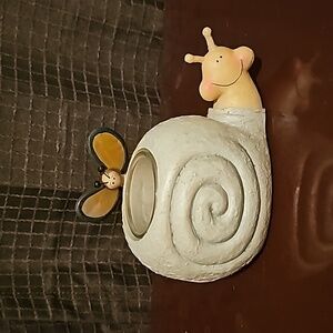 Snail and Butterfly Votive Candle Holder